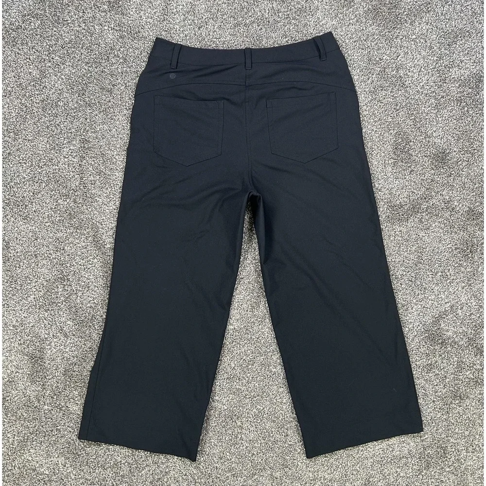Lululemon City Sleek Womens 31‎ Black 5 Pocket Wide-Leg High Rise 7/8 Length